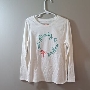 Cat & Jack White Long Sleeve Tee with Circular Design